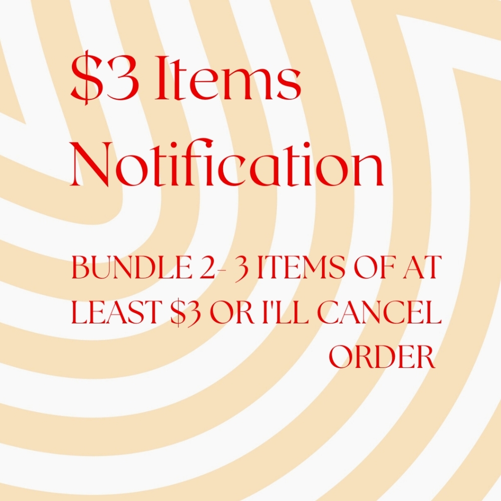 $3 Items in my Closet Notification